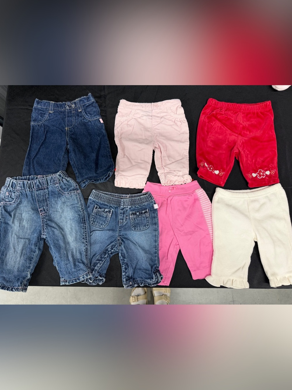 Baby Girl Vintage Y2K 0-3 Months Pants Bundle